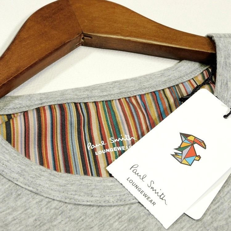 新品 1円～ ポールスミス 長袖カットソー LL グレー マルチストライプ マルチラビット うす手 ロンTシャツ Paul Smith メンズ【2990a】_画像10