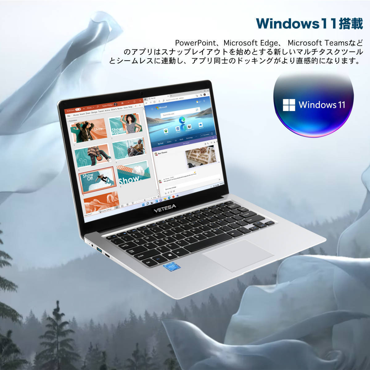 ノートパソコン office搭載 Windows11 ノートPC 14インチ 12GB 256GB パソコンOffice2019搭載 薄型ノートPC USB3.0/WIFI/Bluetooth_画像5