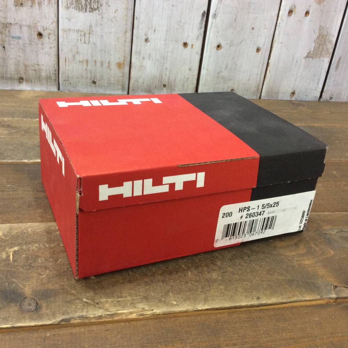 ▼【TH-0867】未使用 HILTI ヒルティ プラスチック系打込み式アンカー HPS-1 5/5x25 200本入 #260347 最終処分価格！_画像1