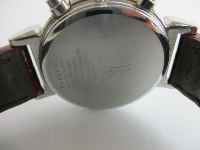 中古 セイコー SEIKO 腕時計 ルキア ソーラー クロノグラフ V175-0AJ0 レッド ホワイト レディース_画像5