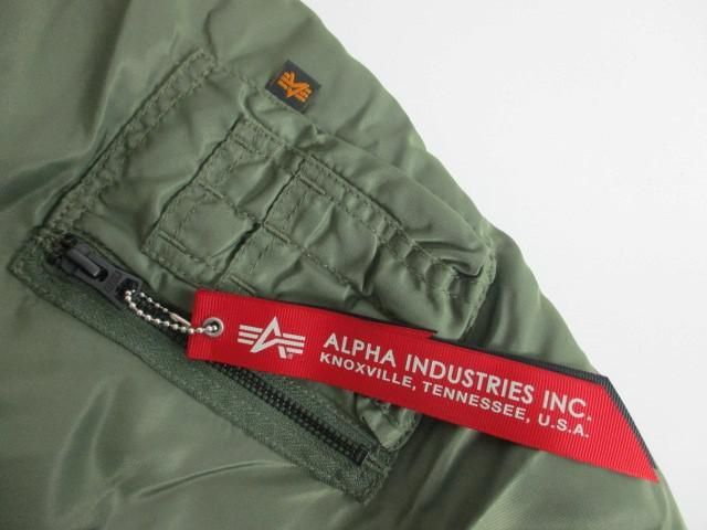 中古 アルファ ALPHA INDUSTRIES ジャケット MA-1 L カーキ メンズ_画像3