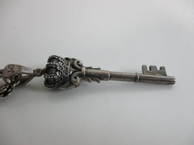 良品 ジャスティンデイビス Justin Davis ネックレス FLAMING KEY 925 いぶし銀 クリア_画像5