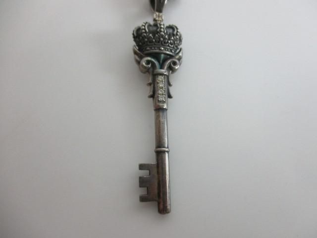 良品 ジャスティンデイビス Justin Davis ネックレス FLAMING KEY 925 いぶし銀 クリア_画像4