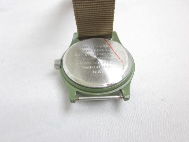 中古 MWC ミリタリーウォッチカンパニー 腕時計 MIL-W-46374A オリーブ カーキ 男女兼用_画像3