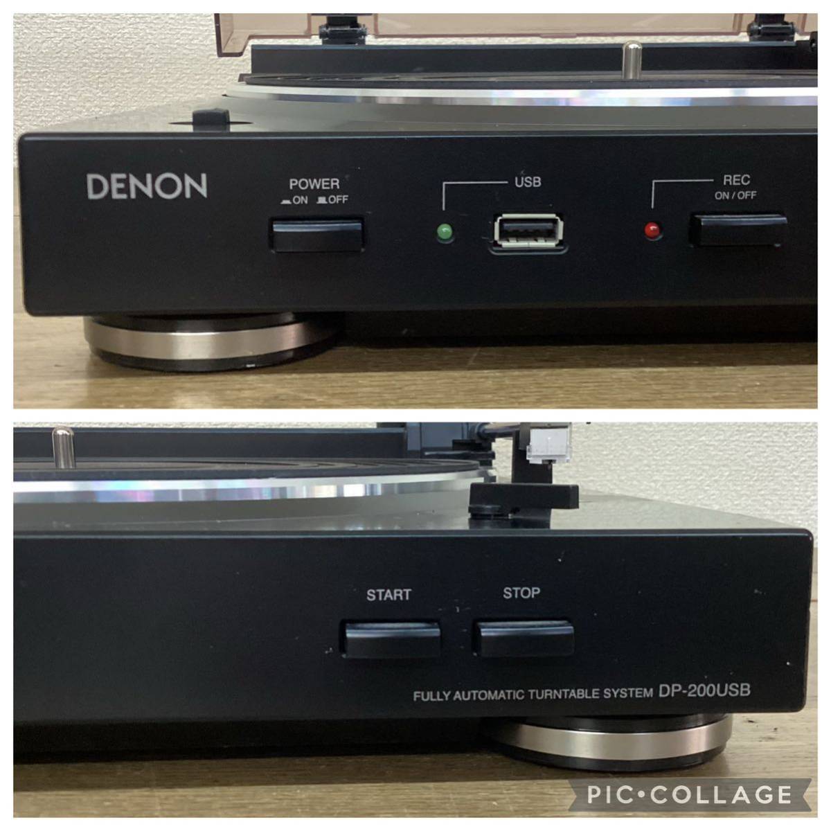 DENON DP-200USB デノン レコードプレーヤー 通電のみ確認済み 針なし 訳あり ゆうパック100サイズ発送の画像7