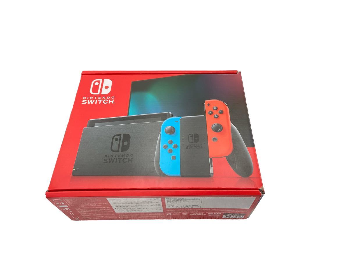 箱付き 極美品 Nintendo Switch 新型　ニンテンドースイッチ ネオンレッド 任天堂 初期化済 ネオンカラー ネオンブルー Switch 新型