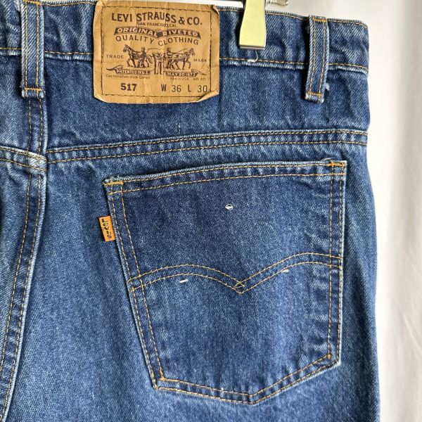 90s USA製 Levi's 517 ブーツカット デニム パンツ W36×L28 ジーンズ オレンジタブ フレア リーバイス 646 80s 00s オールド ビンテージ