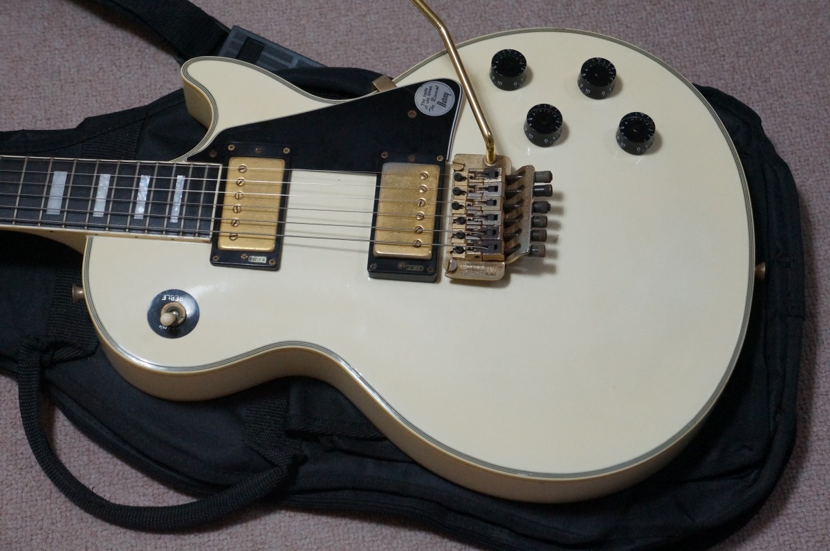 Burny Les Paul Custom LC-100YS Made In Japan バーニー フロイドローズ（FRT4）搭載 VH-1 レスポールカスタム 激レア 1989 _画像3