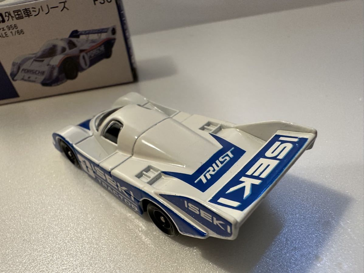 トミカ 外国車シリーズ ポルシェ 956 青箱 西ドイツ車　F36 レースカー　スポーツカー　日本製　シール　未貼り　絶版　コレクション_画像3