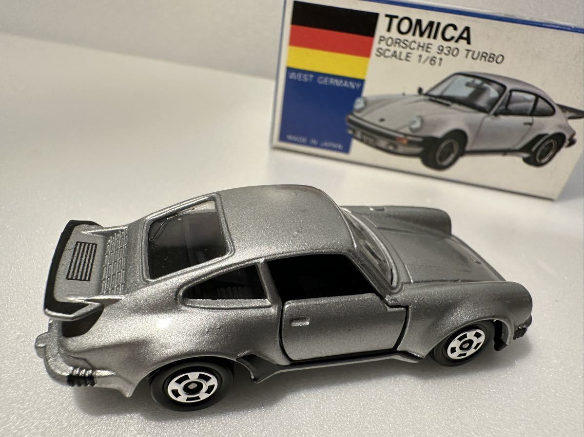 トミカ 青箱 ポルシェ 930 ターボ　F1 外国車シリーズ　絶版　日本製　シルバー_画像6