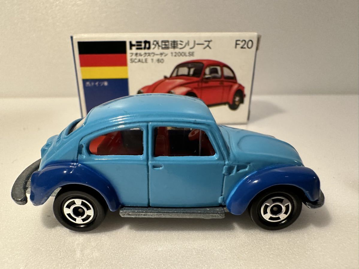 トミカ フォルクスワーゲン 1200LSE 外国車シリーズ　F20西ドイツ車　絶版 青箱 日本製　赤シート_画像4