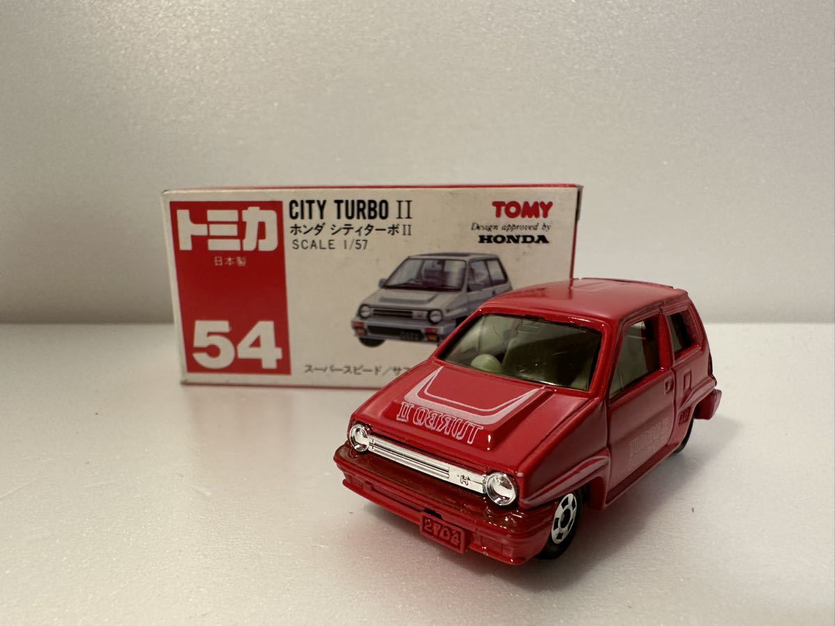 トミカ 赤箱 ホンダ シティ　ターボ　II 赤　絶版　日本製　タカラ　tomica No.54_画像1