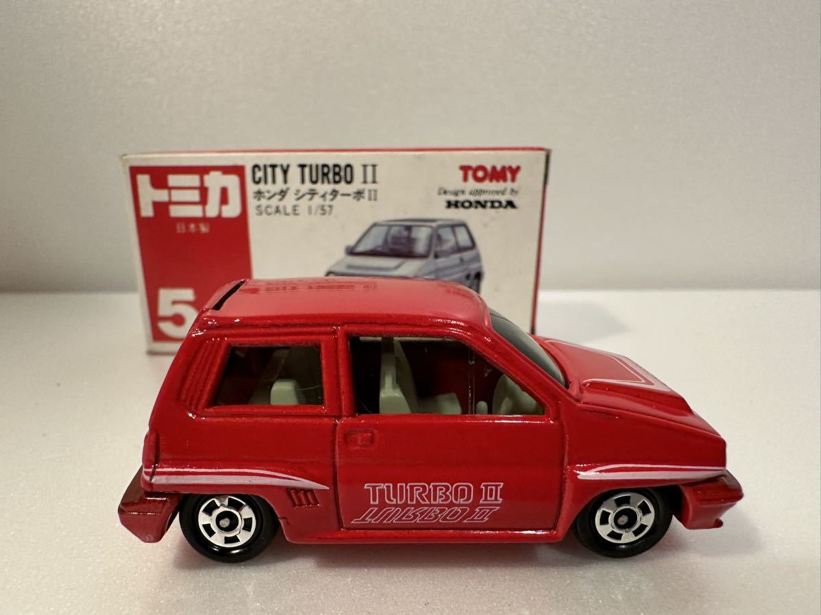 トミカ 赤箱 ホンダ シティ　ターボ　II 赤　絶版　日本製　タカラ　tomica No.54_画像3