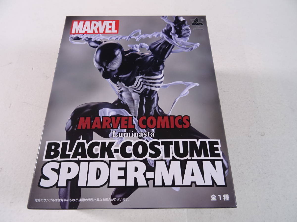 10/S721★プライズ★MARVEL COMICS Luminasta BLACK-COSTUME SPIDE-RMAN★ブラックコスチューム スパイダーマン★_画像1