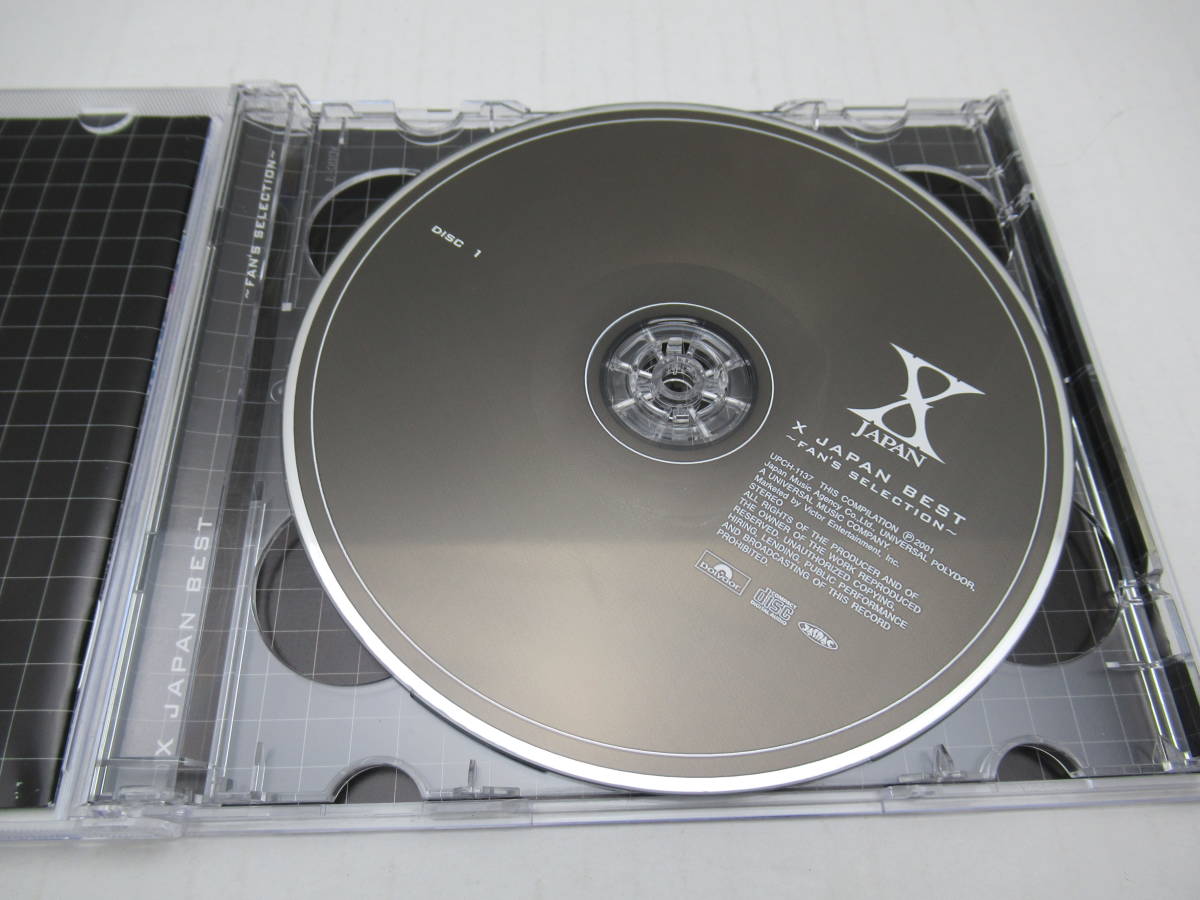 85/R962★邦楽CD★X JAPAN / X JAPAN BEST〜FAN’S SELECTION★2枚組★ユニバーサルミュージック★中古品_画像5