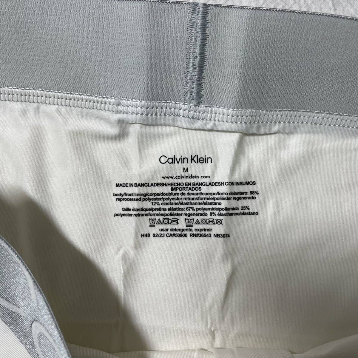 新品 Calvin Klein カルバンクライン　ボクサーパンツ　ロゴ　メンズ下着　M reconsidered steel ローライズ　オフホワイト_画像6