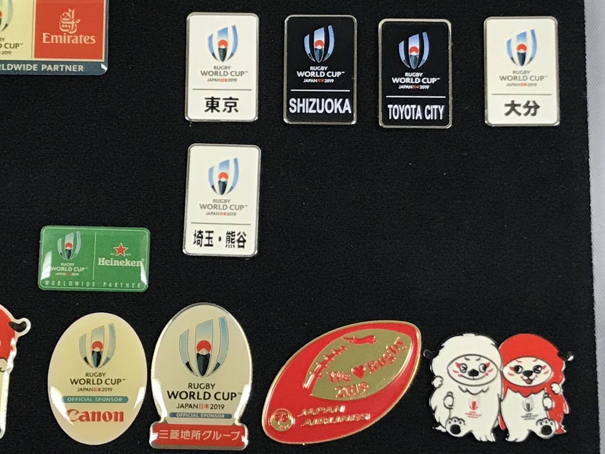 RUGBY WORLD CUP JAPAN 2019 ピンバッジコレクションボード 1点 ピンバッジ おまとめ39点 非売品 ラグビー スポーツ 趣味 コレクター _画像7