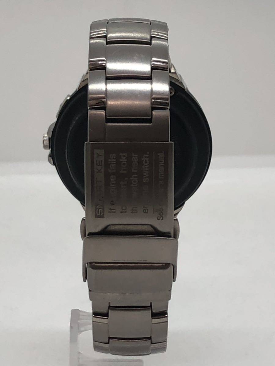 稼働品 腕時計 TOYOTA トヨタ クラウン スマートキー ソーラー メンズ腕時計 文字盤 ブラック W830-T008216Y_画像5