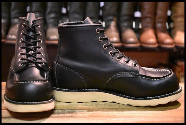 【7.5E 良品 14年】レッドウィング 8179 アイリッシュセッター 黒 ブラッククローム モックトゥ 編み上げ ブーツ redwing HOPESMORE_画像2