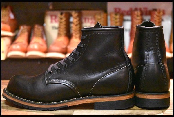 【6.5D 良品 19年】レッドウィング 9414 ベックマン 黒 ブラック フェザーストーン プレーントゥ 9014 ブーツ redwing HOPESMORE_画像4