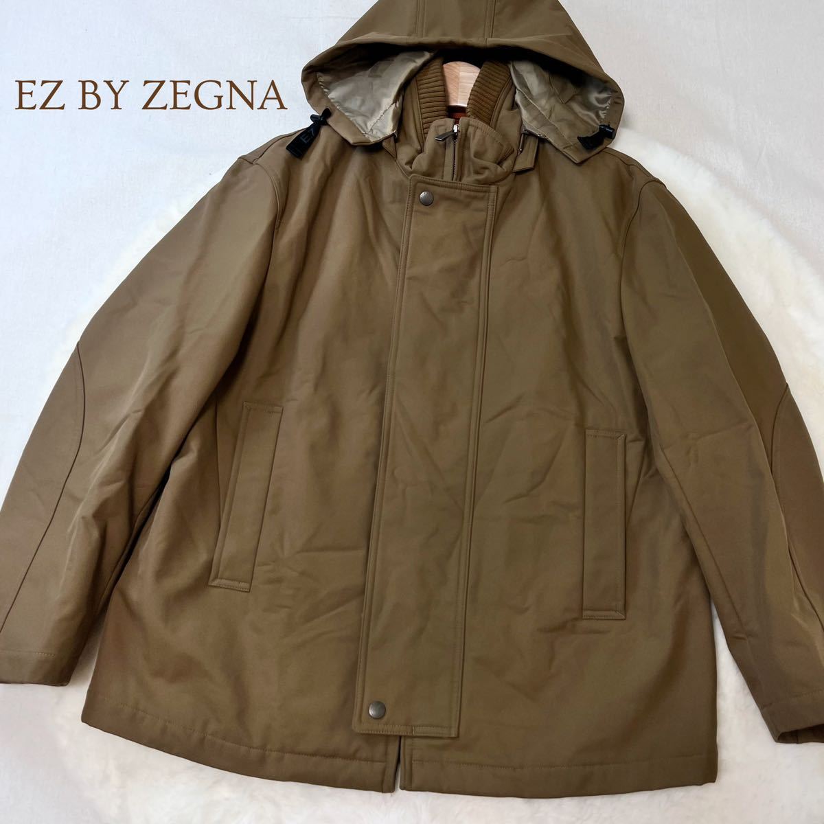 EZ BY ZEGNA ゼニア フーデットコート ジャケット ブルゾン フード 取り外し可能 XL メンズ A5028_画像1