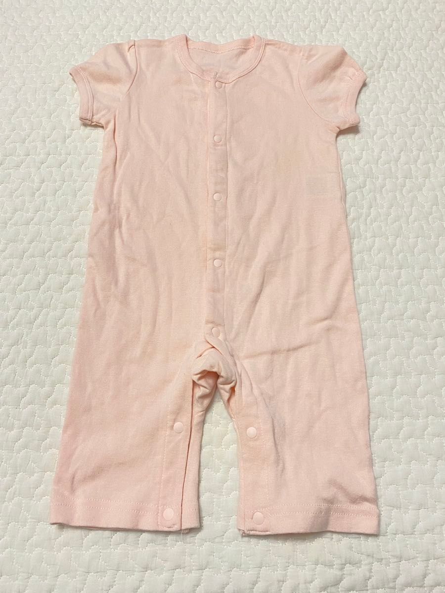 ベルメゾン　半袖ロンパース90サイズ　ピンク ベビー ベビー服