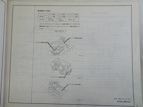 VF750F RC15 パーツリスト 1版 中古品の画像2