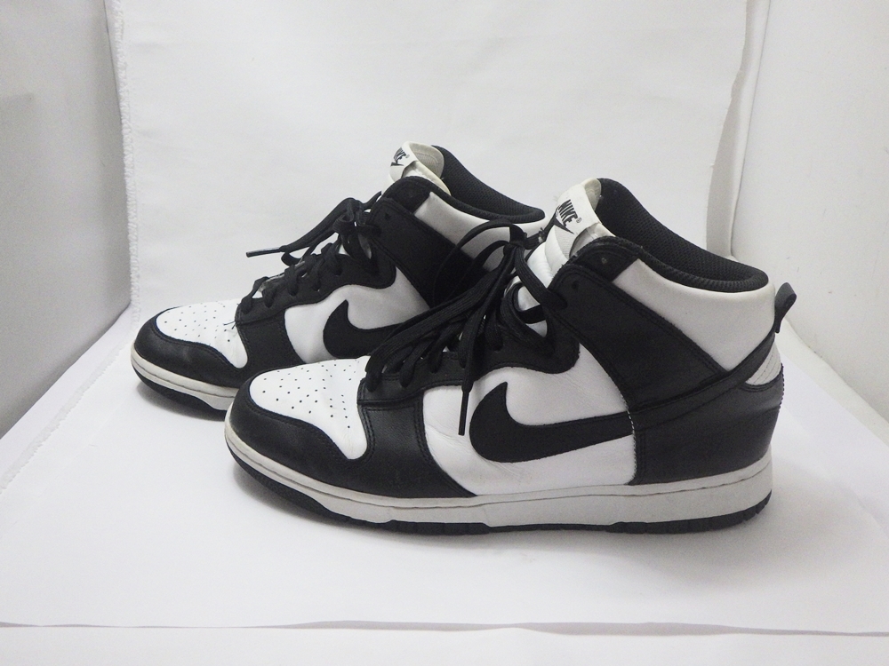 B24-18 NIKE ナイキ DD1399-105 DUNK HI ダンク ハイ レトロ ホワイト/トータルオレンジ/ブラック 27.5cm 中古 現状品_画像3