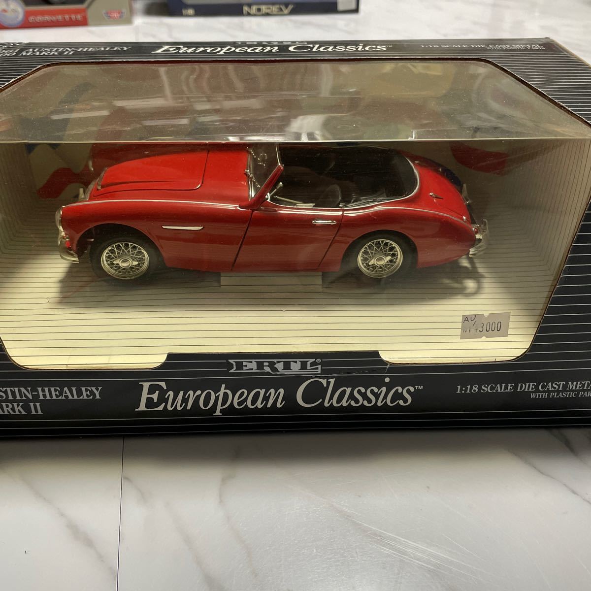 【箱付き】《1/18スケール》1961 AUSTIN-HEALEY 3000 MARK Ⅱ ERTL メタルダイキャスト ミニカー コレクション放出 European Classics
