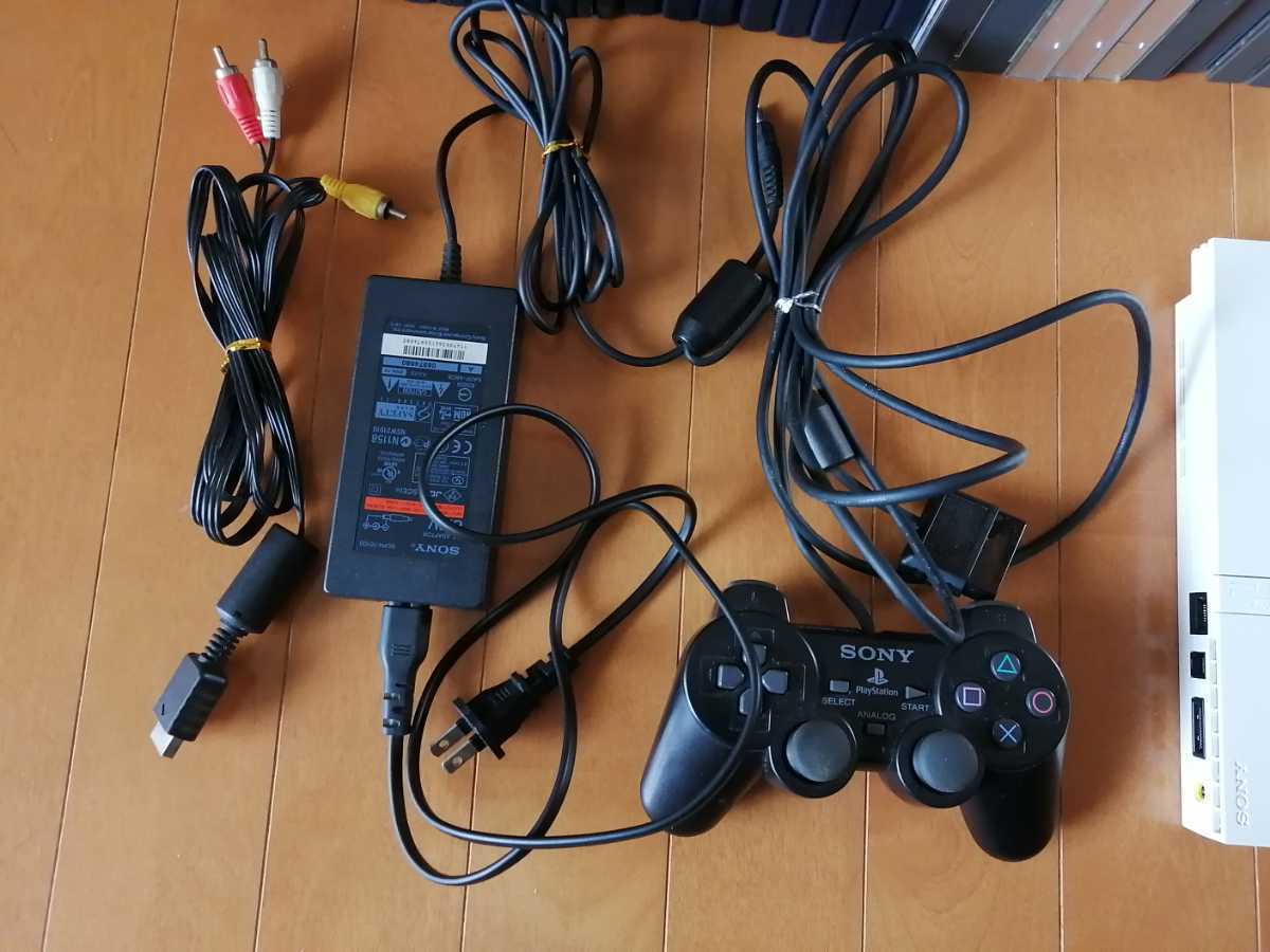 本体美品 SONY PS2 PlayStation2 プレステ2 本体1式セット SCPH-77000 薄型 動作確認済 白_画像3