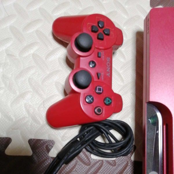 美品 動作良好 PS3 本体 スカーレット レッド320GB★cech3000b★赤 アカ scarlet red プレステ3 PlayStation3 プレイステーション3 HDMI付_画像2