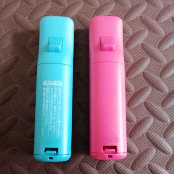  beautiful goods Nintendo Wii remote control blue pink 2 pcs set free shipping operation verification settled 