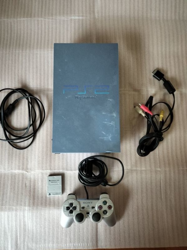  superior article . bargain PS2 body aqua blue complete set PlayStation 2 PlayStation soft 1 pcs operation verification settled memory card controller 