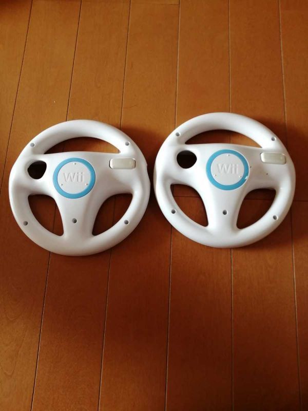 free shipping Wii Mario Cart steering wheel 2 piece set ( operation excellent cleaning settled )