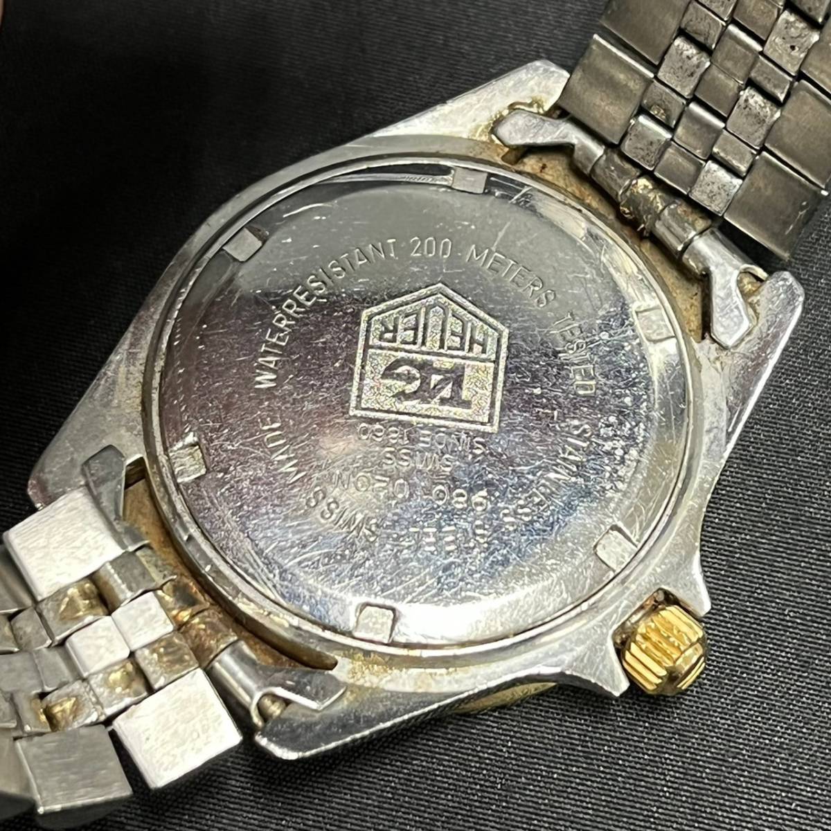 CAK172H ジャンク TAG HEUER タグホイヤー professional プロフェッショナル 1000シリーズ 200m 980.020N クォーツ 腕時計 メンズ_画像6