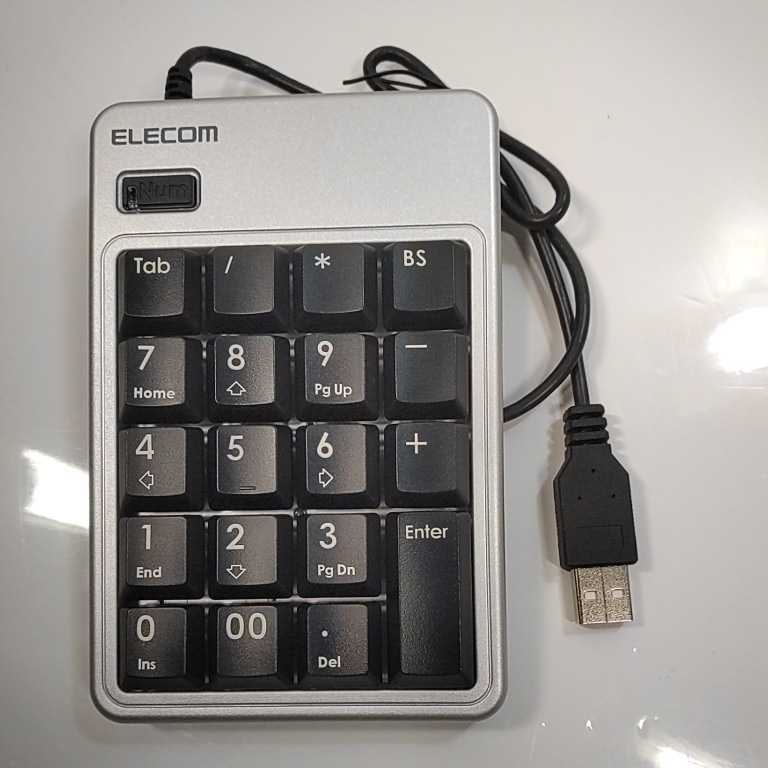  новый товар цифровая клавиатура USB ELECOM серебряный 