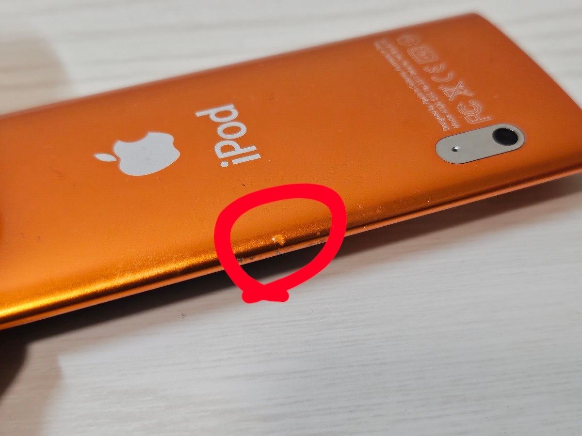 ☆動作確認済み☆iPod nano 第5世代 A1320 オレンジアップル Apple 16GB 本体のみ_画像3