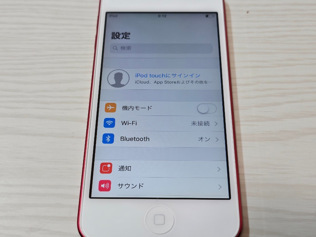 動作確認済み☆極美品☆アップル Apple iPod touch アイポッド タッチ 第６世代 PKWW2J/A 128GB レッド RED 本体のみ 超美品_画像9