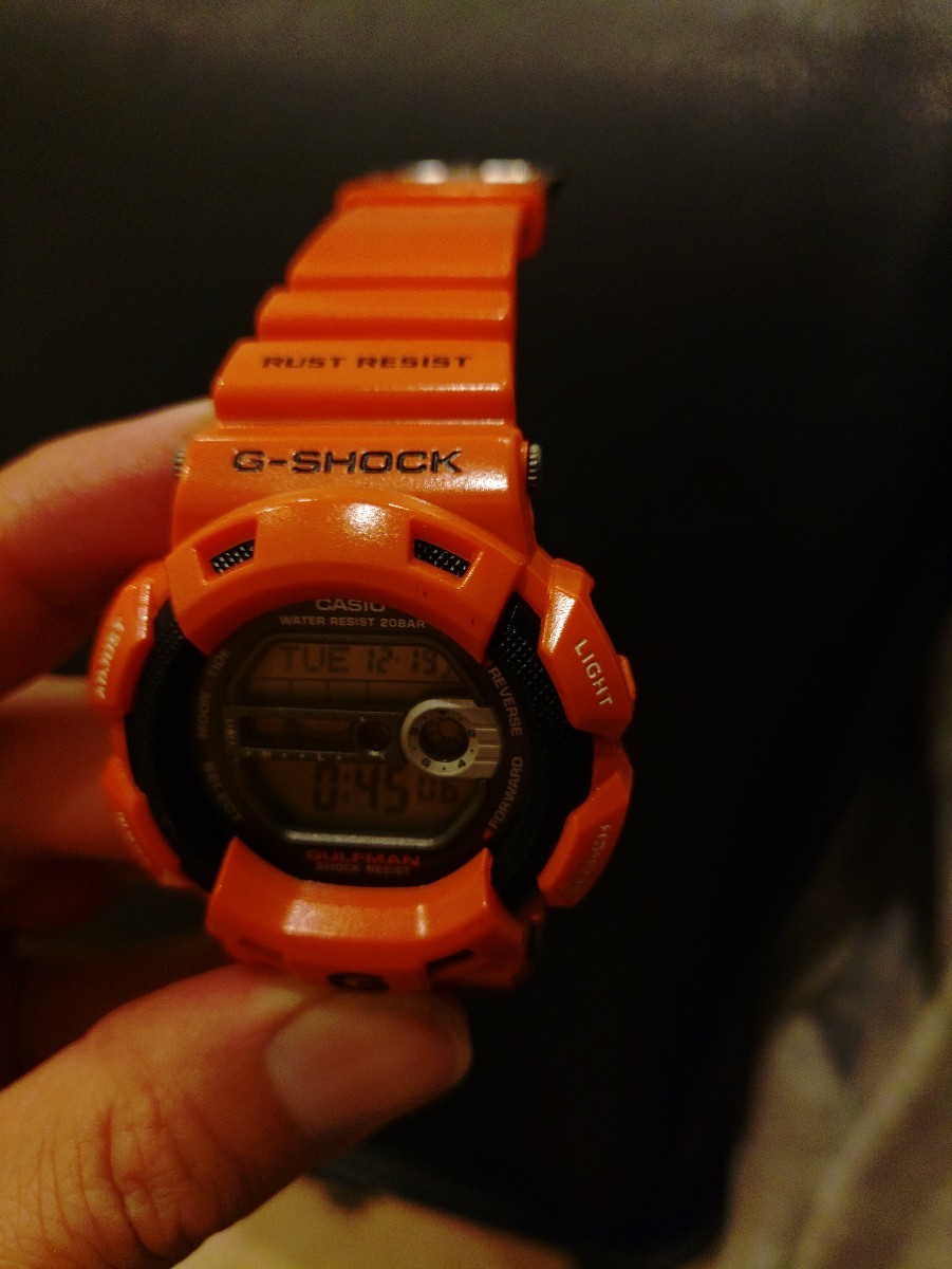 CASIO G-SHOCK GULFMAN G-9100R ガルフマン レスキューオレンジ 電池新品 清掃 ポリマーワックス済_画像3