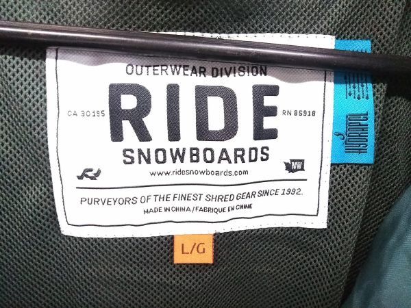 ◇RIDE SNOWBOARD スキー・スノーボードウエア ジャケット Lサイズ 0111B15F @60 ◇_画像4