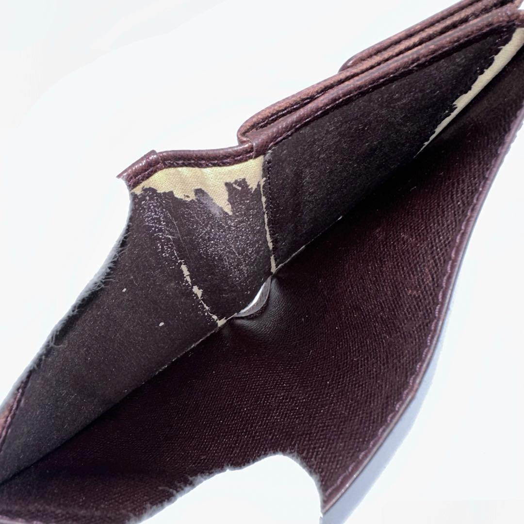 希少色 Louis Vuitton ルイヴィトン 折り財布 タイガ レザーの画像6