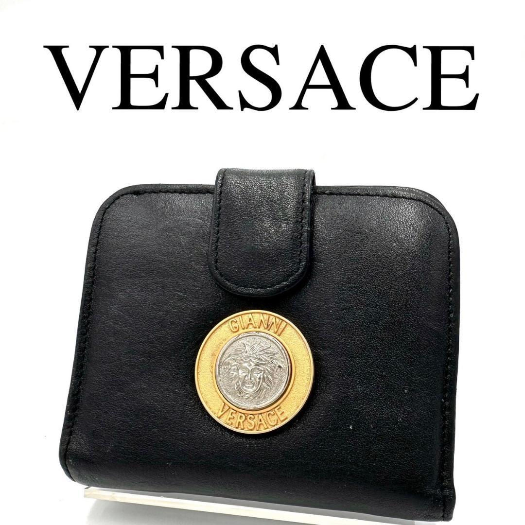 GINANNI VERSACE ヴェルサーチ 折り財布 メデューサ レザー_画像1