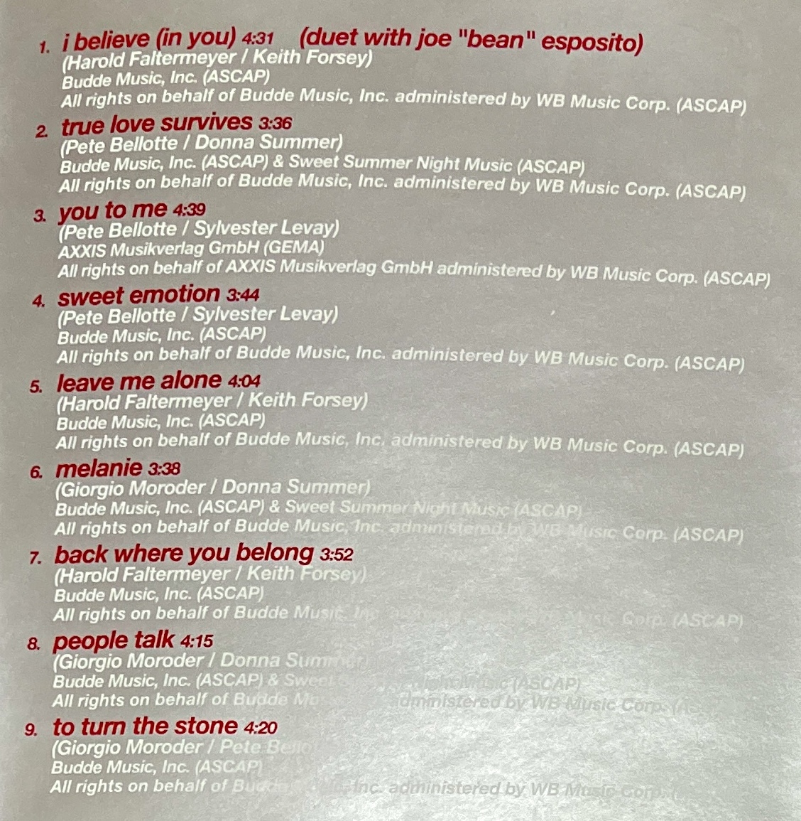 20 Donna Summer I'm A Rainbow Disco Soul House Electronic Rock Pop New Wave Synth-pop Ballad Dance Classics 中古品_画像4