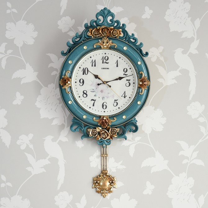 ロココ バラ 掛け時計 - 掛時計/柱時計