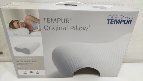 ■TEMPUR Original Pillow テンピュール オリジナルピロー 低反発枕 ホワイト Mサイズ 50×31×10 睡眠 取説付 未使用品■Y_画像6