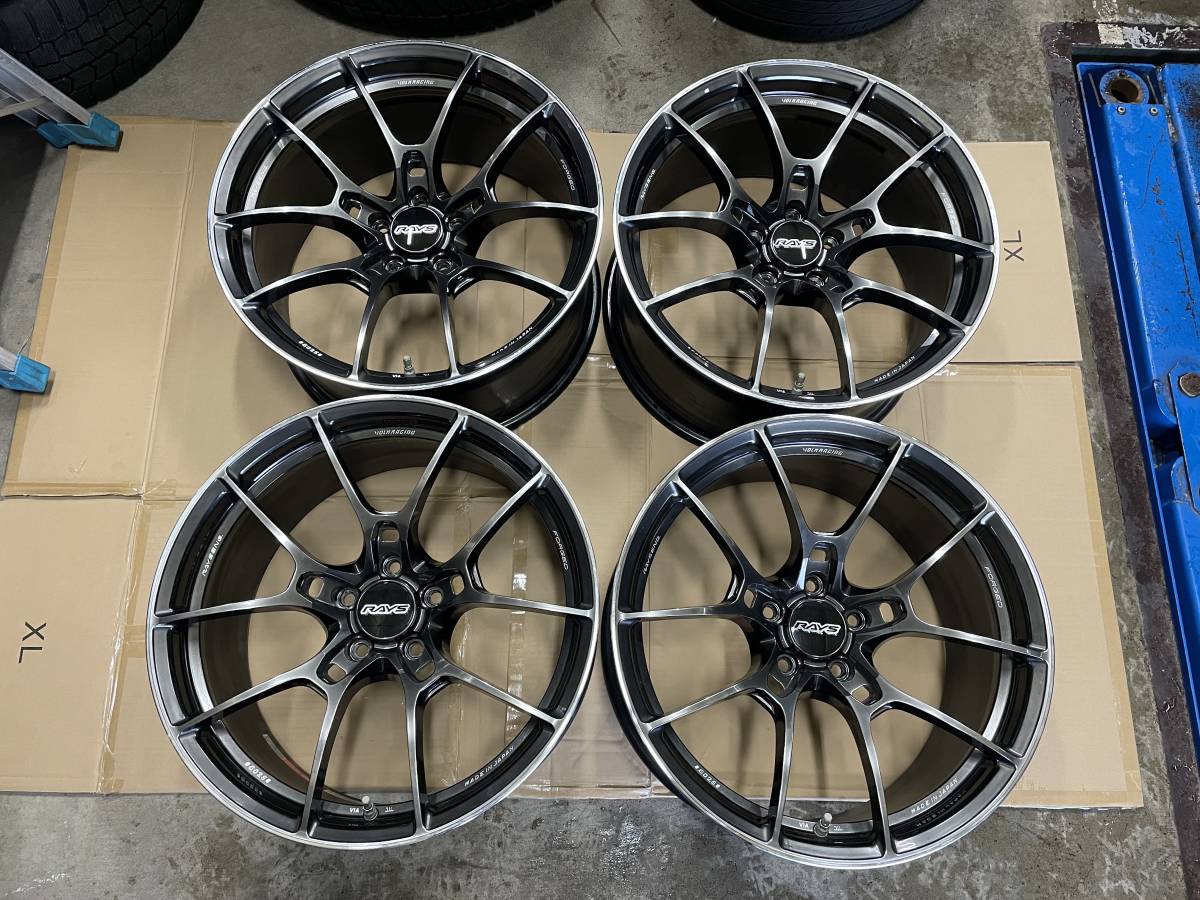 ★売り切り RAYS VOLKRACING G025 19×9.5J 5H/114.3 +38/+30 アルミホイール4本セット 空気圧センサー付 レクサスRC/IS 等★_画像1