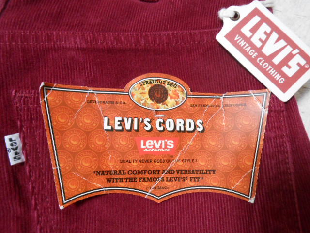 新品！リーバイス　コーデュロイ　189210003　W29　トルコ製　LEVIS　CORDS　501XX　517　519　505　ラスト1本