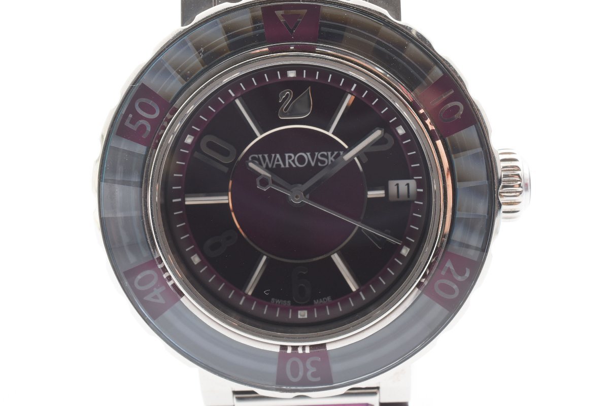 スワロフスキー デイト ラバー クォーツ 999.980 レディース 腕時計 SWAROVSKI_画像2