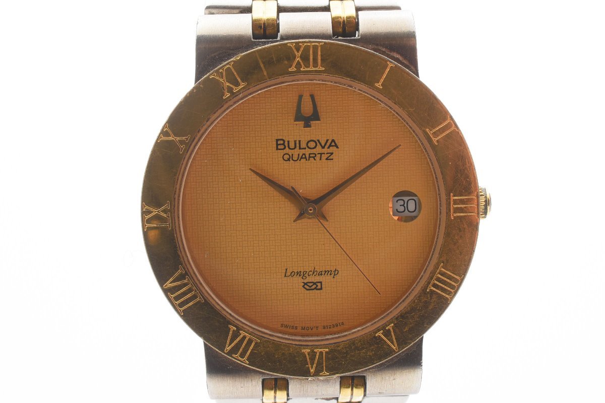 ブローバ ロングチャンプ デイト コンビ クォーツ ボーイズ 腕時計 BULOVA_画像1