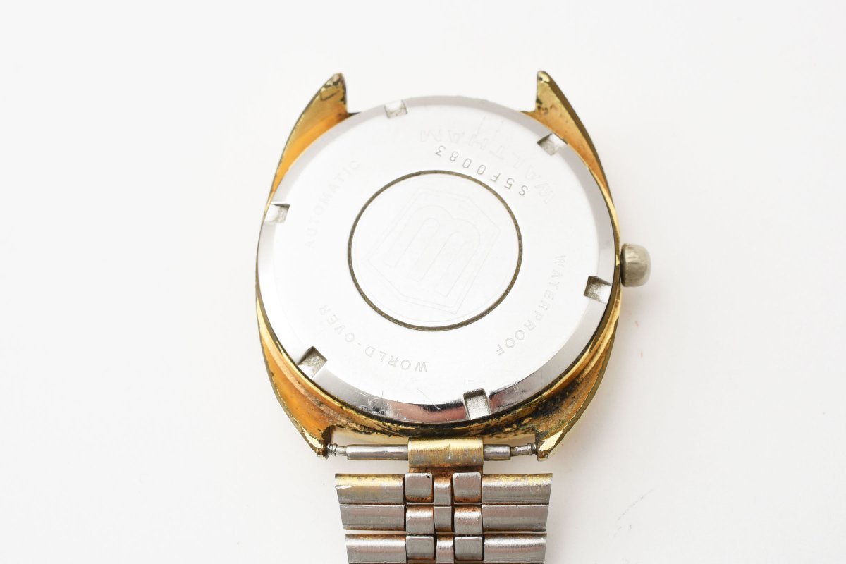 ウォルサム アメリカーナ デイト ゴールド 自動巻き メンズ 腕時計 WALTHAM_画像8